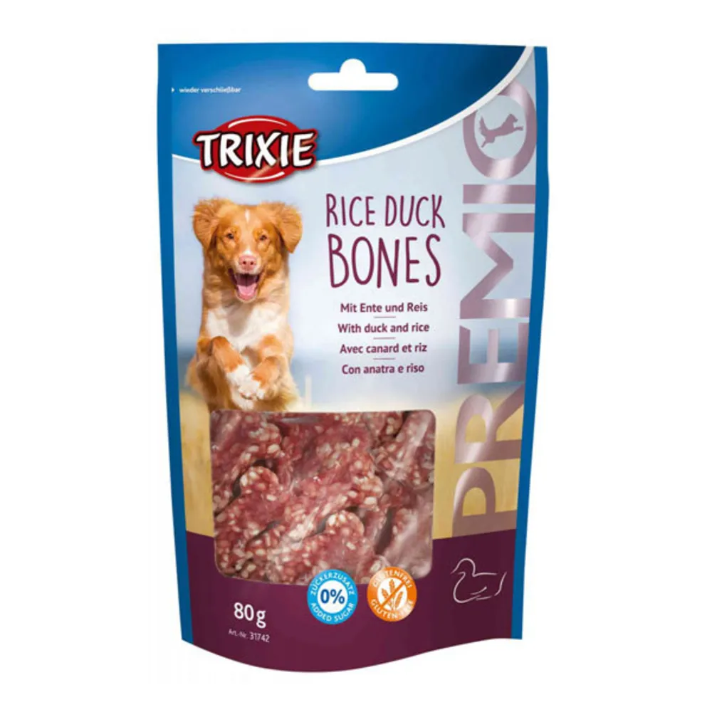 تشویقی سگ اردک و برنج تریکسی – Trixie Rice Duck Bones